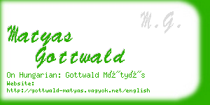 matyas gottwald business card